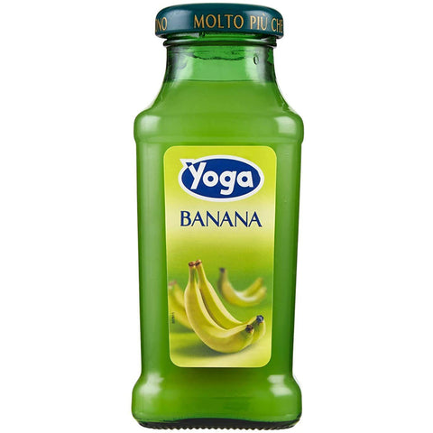 Yoga Bar Banana Bananen Fruchtsaft Getränk Fruchtgeschmack Glasflasche 200 ml fruit juice Fruchtsäfte italienisch Original