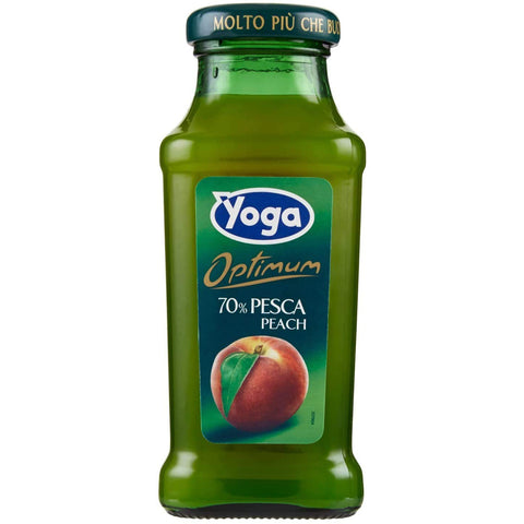 Yoga Optimum Bar flasche Fruchtsaft fruit juice Pesca Pfirsich saft 24x200ml Original italienisch Getränk