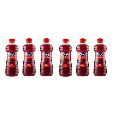 Yoga Fruchtsaft fruit juice Pet flasche Rosso mix Roter Früchte Mix saft 6x1l Original italienisch Getränk