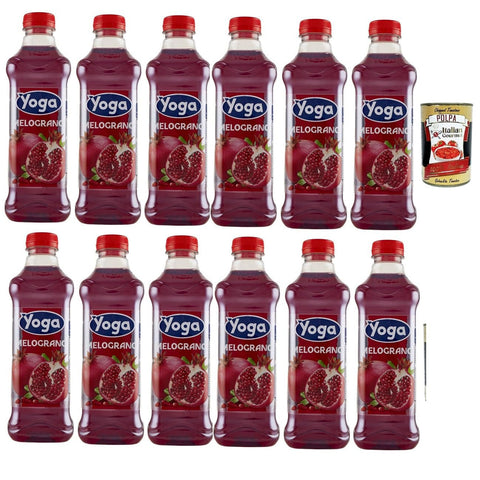 Yoga Bar Frutti Rossi Melograno Rote Früchte Granatapfel Fruchtsaft Getränk Fruchtgeschmack PET Glasflasche 12x 1000 ml fruit juice italienisch Original