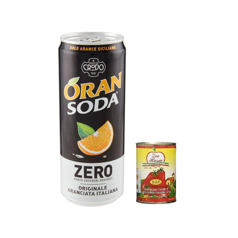 Zia Rosa Oransoda Zero Erfrischungsgetränk Orangenlemonade, Ohne Zuckerzusatz 72x33cl Original italienisch