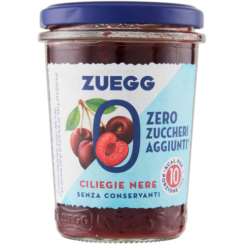 Zuegg zero zuccheri Schwarzkirsch marmelade Jam zuckerfrei Zero Sugars, 220 g Konfitüren italienisch Original