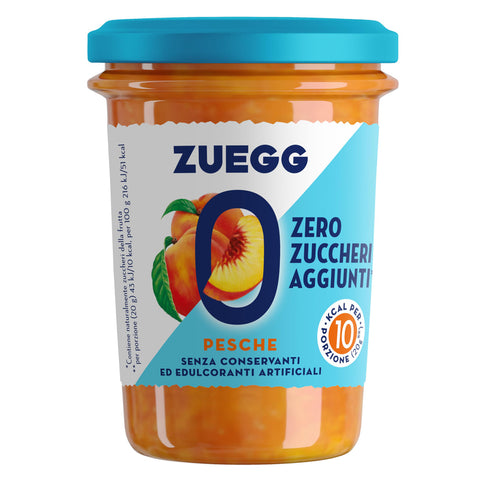 Zuegg Zero Pesche Pfirsiche Marmelade Jam Ohne Zuckerzusatz,Frei von Konservierungsstoffen 220g Glas Original italienisch inkl. Italian Gourmet Polpa di Pomodoro 400g Dose